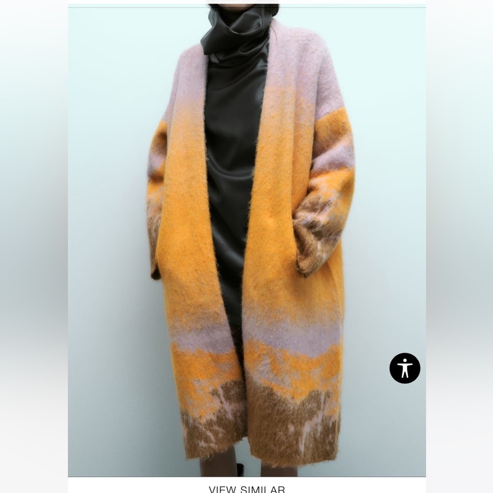Zara Sunset Knit Coat Sweater
